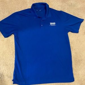Cuervo 1800 blue polo. Size is Large. Cool dry material